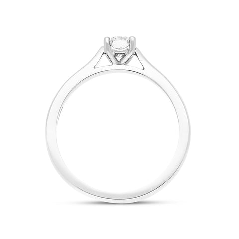 Platinum 0.40ct Diamond Round Brilliant Cut Solitaire Ring