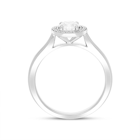 Platinum 0.61ct Diamond Round Cluster Ring