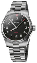 Oris ProPilot Date 41mm Black Watch with steel bracelet, steel case