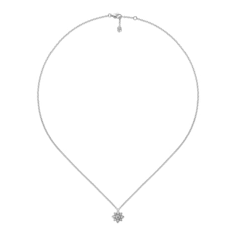 Gucci Flora 18ct White Gold Diamond Chain Necklace D