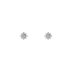 Gucci Flora 18ct White Gold Diamond Earrings D