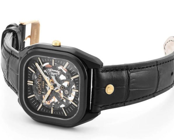 Roamer Mechano Black Skeleton Watch