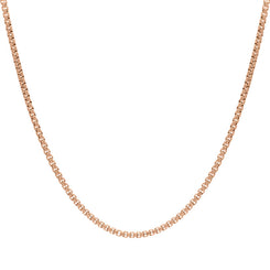 Rose Gold Plated Sterling Silver 18 Inch Box Chain SC973_18