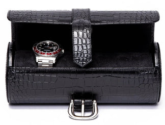 Rapport Watch Roll Brompton 3 Black Crocodile D164
