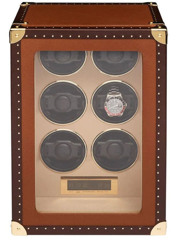 Rapport Watch Winder Roamer 6 Leather Brown