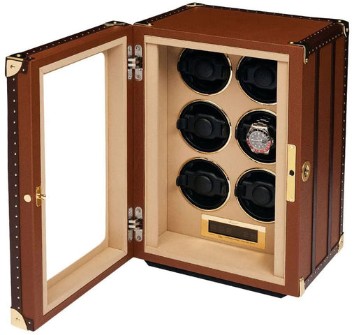 Rapport Watch Winder Roamer 6 Leather Brown