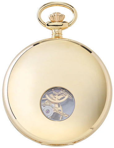 Rapport Pocket Watch Mechanical Half Hunter Gold Tone