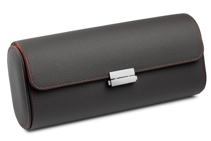 Scatola del Tempo Watch Case Viaggio Pochette Grey Orange