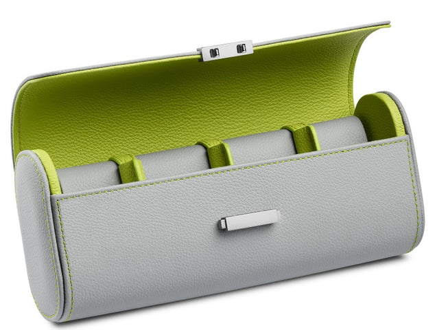 Scatola del Tempo Watch Case Viaggio Pochette Grey Green 04064.GGRSIL