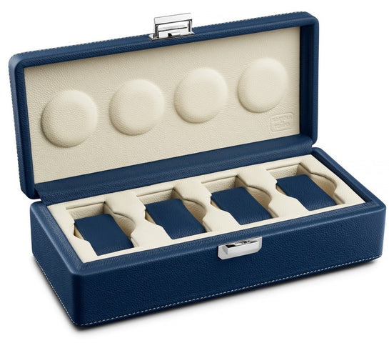 Scatola del Tempo Watch Case Valigetta 4 Blue Off White 05002.BLWSIL
