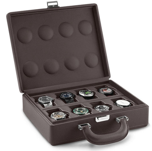 Scatola del Tempo Watch Case Valigetta 8 Handle Chocolate 05013.MSIL