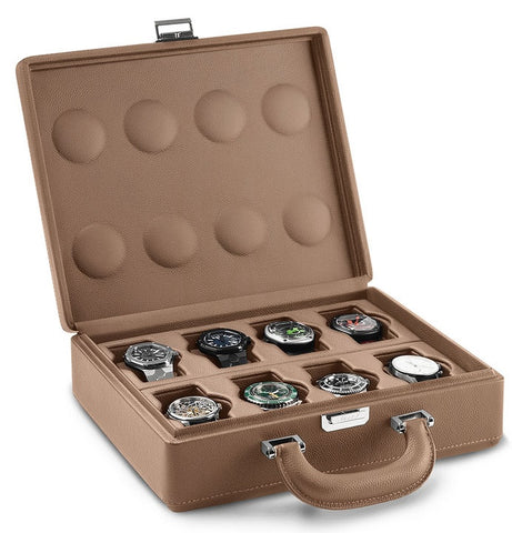 Scatola del Tempo Watch Case Valigetta 8 Handle Chestnut 05013.CSIL