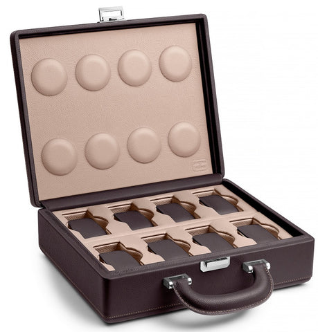Scatola del Tempo Watch Case Valigetta 8 Handle Bi Colour 05013.MCSIL