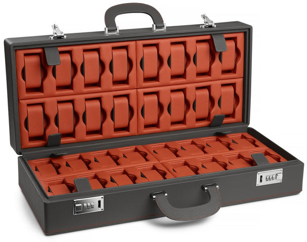Scatola del Tempo Watch Case Valigetta 32 Grey Orange 05010.GASIL