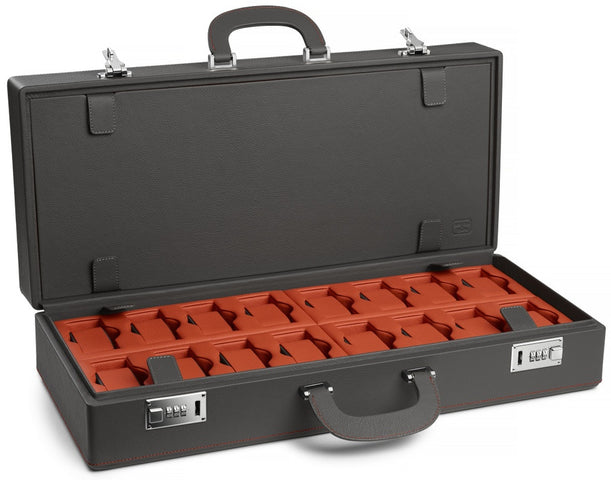 Scatola del Tempo Watch Case Valigetta 32 Grey Orange