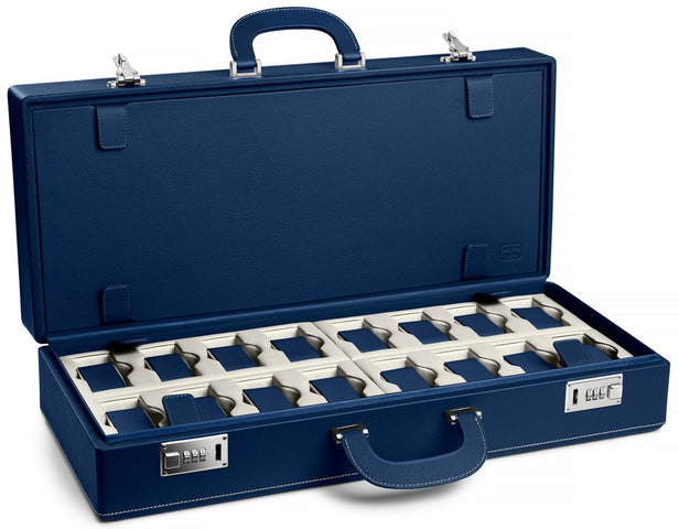 Scatola del Tempo Watch Case Valigetta 32 Blue Off White