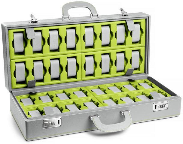 Scatola del Tempo Watch Case Valigetta 32 Grey Green 05010.GGRSIL