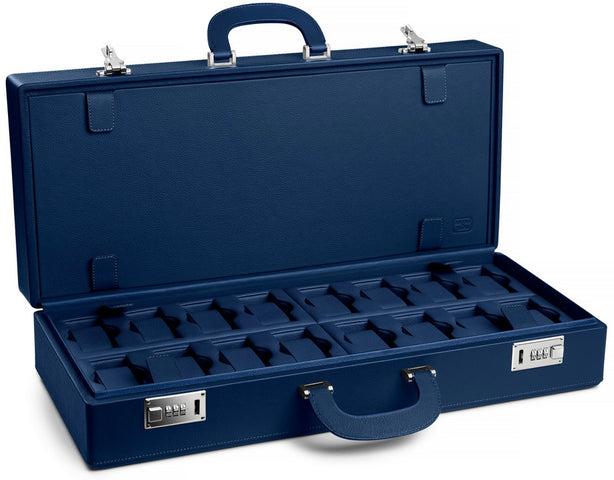 Scatola del Tempo Watch Case Valigetta 32 Blue