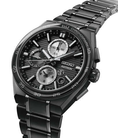 Seiko Astron GPS Solar Dual Time Chronograph in Night Sky Black Watch