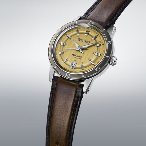 Seiko Presage Style 60's Golden Yellow Watch
