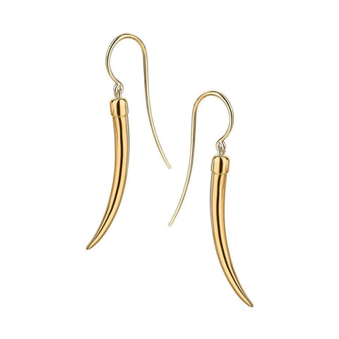 Shaun Leane No. 1 Yellow Gold Vermeil Sterling Silver Small Drop Earrings, SA092.YVNAEOS