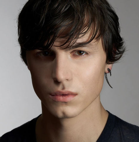 Shaun Leane Hook Sterling Silver Black Rhodium Spinel Size 1 Earrings