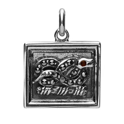 Sterling Silver Marcasite Garnet House Style Devonshire Snake Charm G807