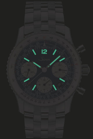 Sinn 903 St BE II Navigation Chronograph Fine Link Bracelet Watch