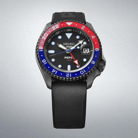 Seiko 5 Sports x Pepsi Limited Edition Collaboration In All Black Watch