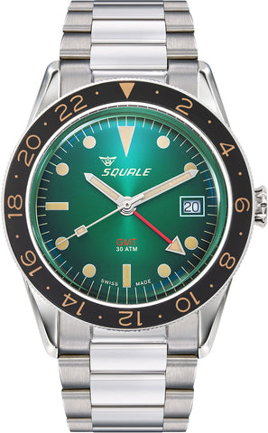 Squale Watch SUB-39 GMT Vintage Green Bracelet SUB-39GMGR.BR22