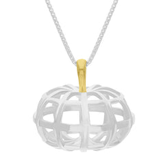 Sterling Silver 18ct Yellow Gold Plated Chatsworth Garden Pumpkin Large Pendant, P3652