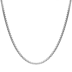 Sterling Silver 24 Inch Oxidised Rounded Box Chain SC973OX_24