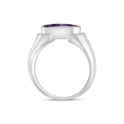 Sterling Silver Blue John Oval Dodgem Ring