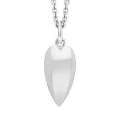 Sterling Silver Long Heart Necklace D P2635