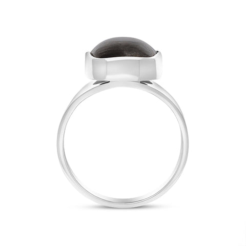 Sterling Silver Blue John Abstract Rectangle Ring D