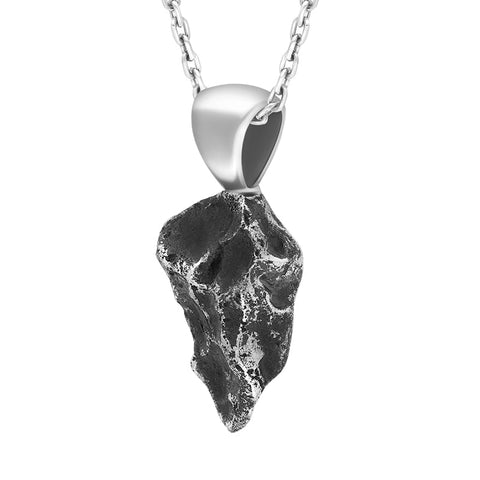 Sterling Silver Meteorite Unique Necklace D