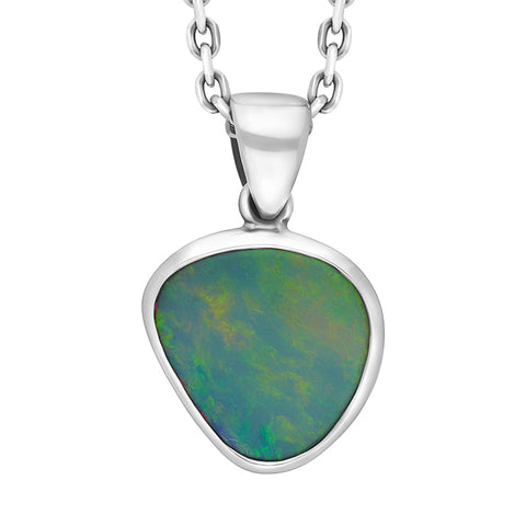 Sterling Silver Opal Doublet Abstract Necklace PUNQ0009521