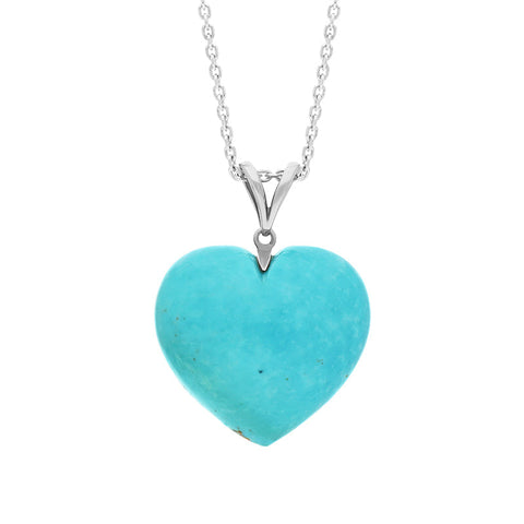 Sterling Silver Turquoise Extra Large Split Bail Necklace, P2271_XL