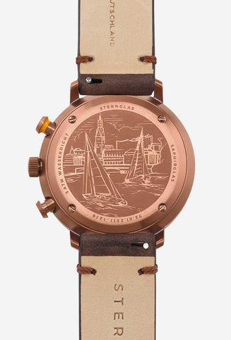 Sternglas Hamburg Chrono Green Bronze Watch