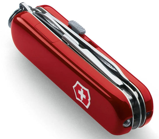 Victorinox Small Pocket Knife Midnight Manager Red
