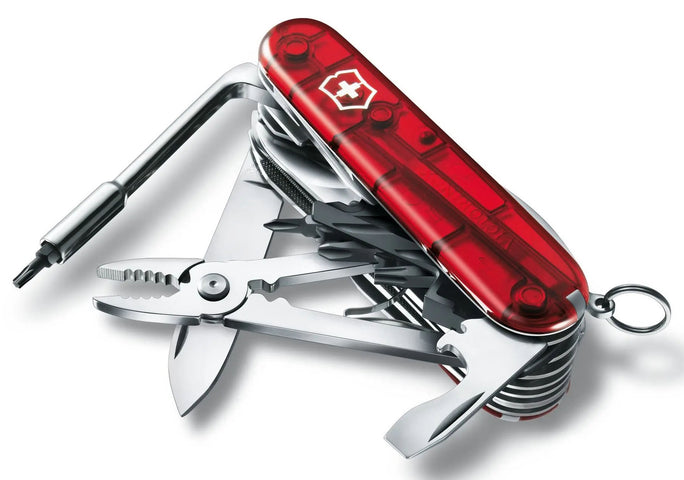 Victorinox Medium Pocket Knife Cybertool 41 Red Transparent