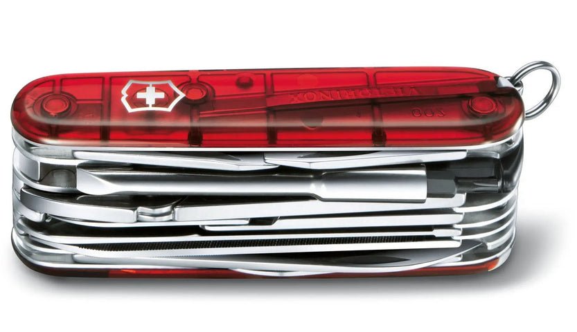Victorinox Medium Pocket Knife Cybertool 41 Red Transparent