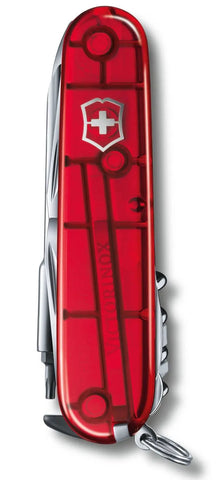 Victorinox Medium Pocket Knife Cybertool 41 Red Transparent
