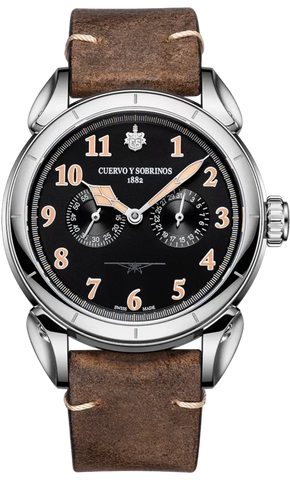 Cuervo y Sobrinos Watch Vuelo Emilio Carranza Bicompax 3202.1CN.BI.