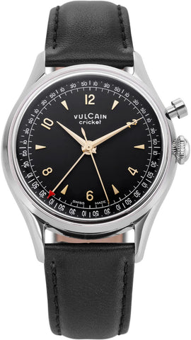 Vulcain Watch Cricket Tradition 39mm Black & Gold 100168A06.BAC201
