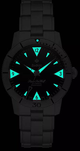 Zodiac Super Sea Wolf Skin Mens Watch