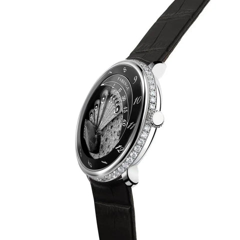 Faberge Lady Compliquee Peacock Black Sapphire Watch