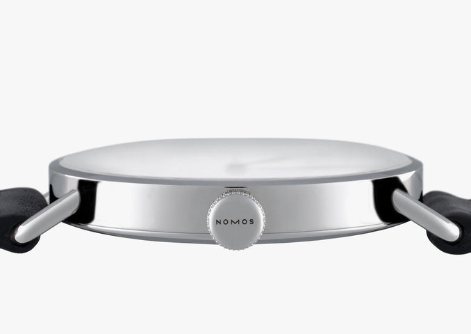 Nomos Glashutte Watch Metro 38 Datum Urban Black Sapphire Crystal