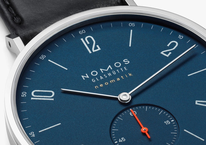 Nomos Glashutte Tangente Neomatik 39 Nachtblau Sapphire Crystal Watch