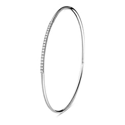 18ct White Gold 0.24ct Diamond Inline Slim Bangle BLC-248